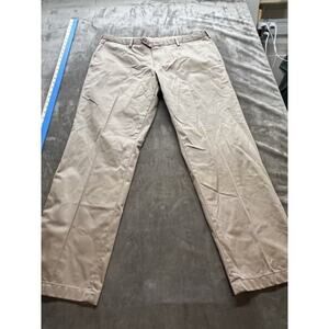Jos. A. Bank Pant 38x30 Tailored Fit Mens Khaki Flat Front Twill Trousers casual